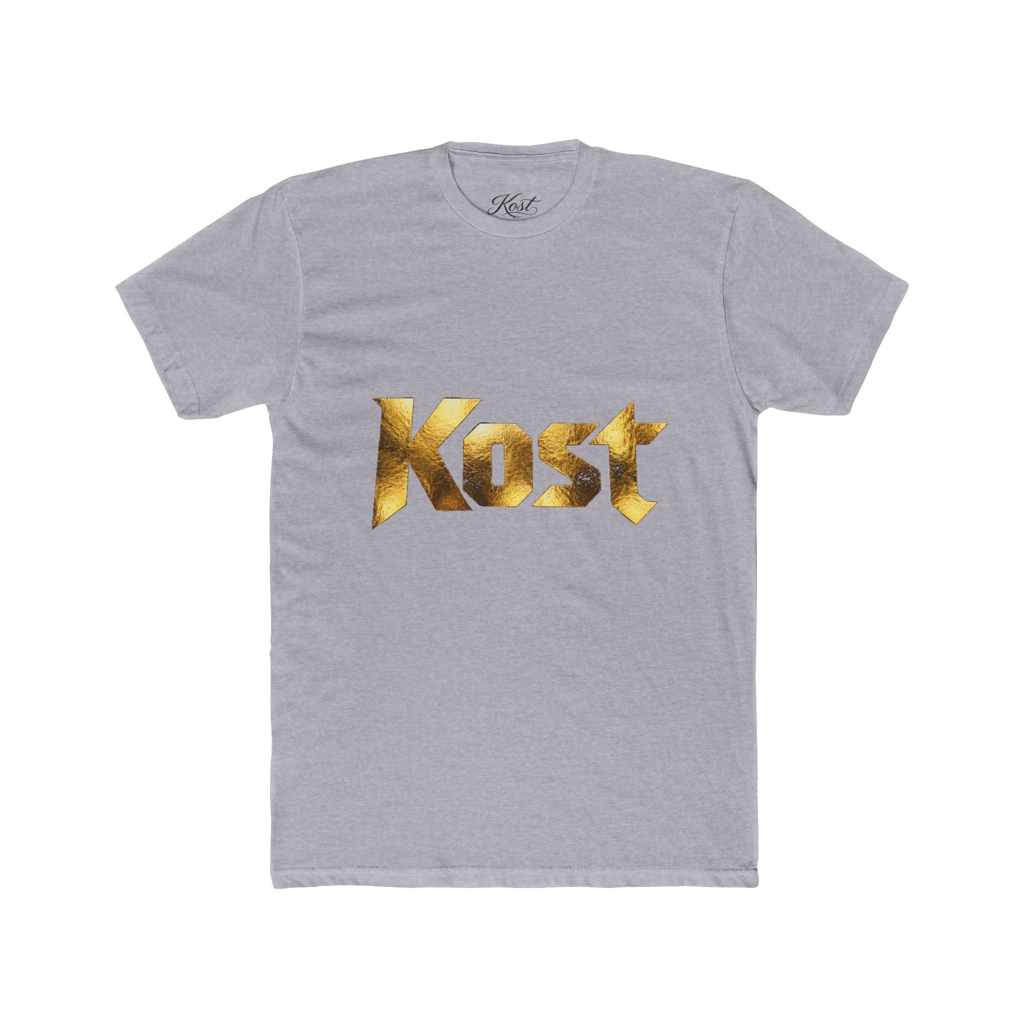 Kost Gold Logo Tee — Metallic Typography Graphic T-Shirt