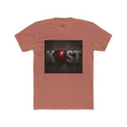 KOST Logo T-Shirt — Distressed Metallic Text with Red Orb Graphic
