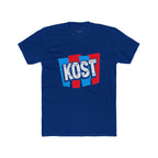 Kost Retro Logo T-Shirt — Red & Blue Graphic Crew Tee
