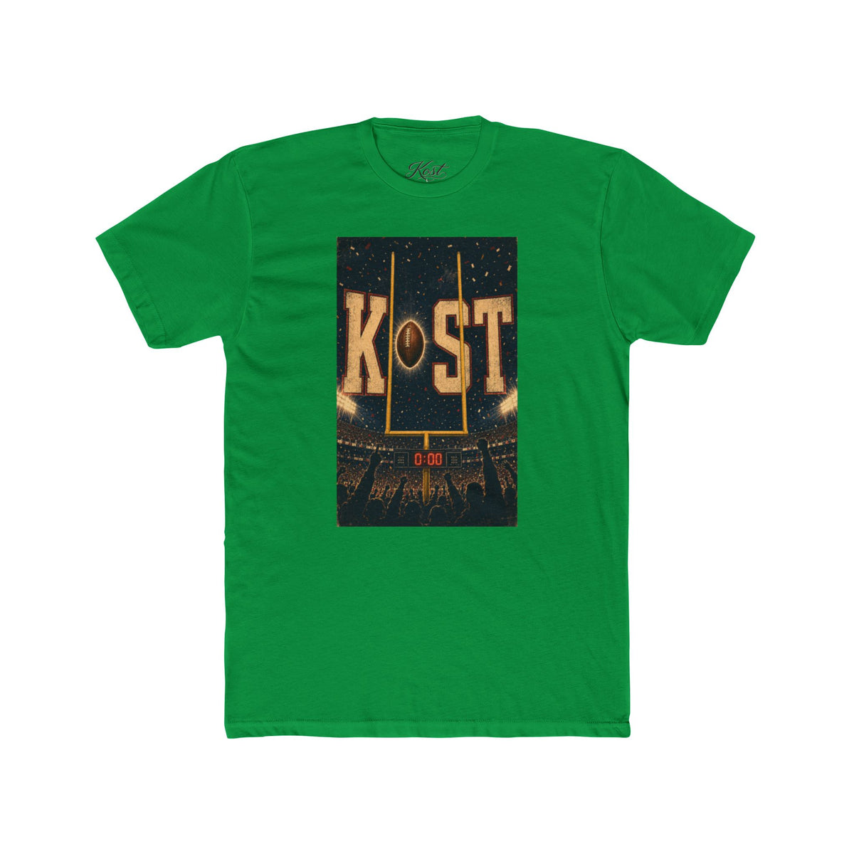 KOST Football Goal Tee — Vintage Stadium Graphic Crew Shirt