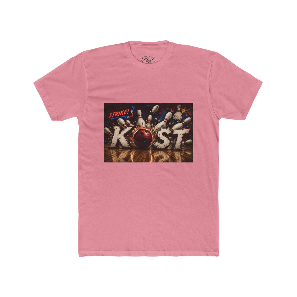 Bowling Strike Graphic Tee — "KOST" Pinfall Design