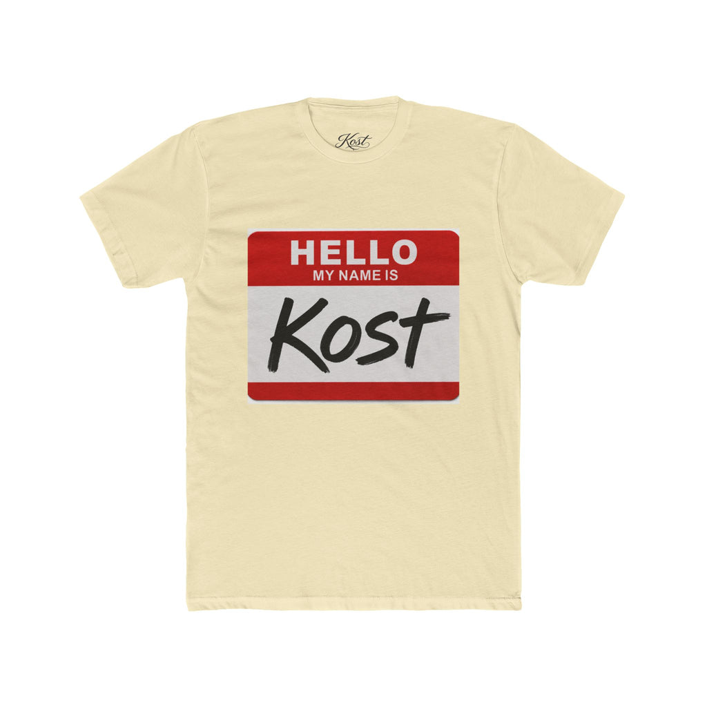 Hello My Name Is Kost T‑Shirt — Name Tag Graphic Tee