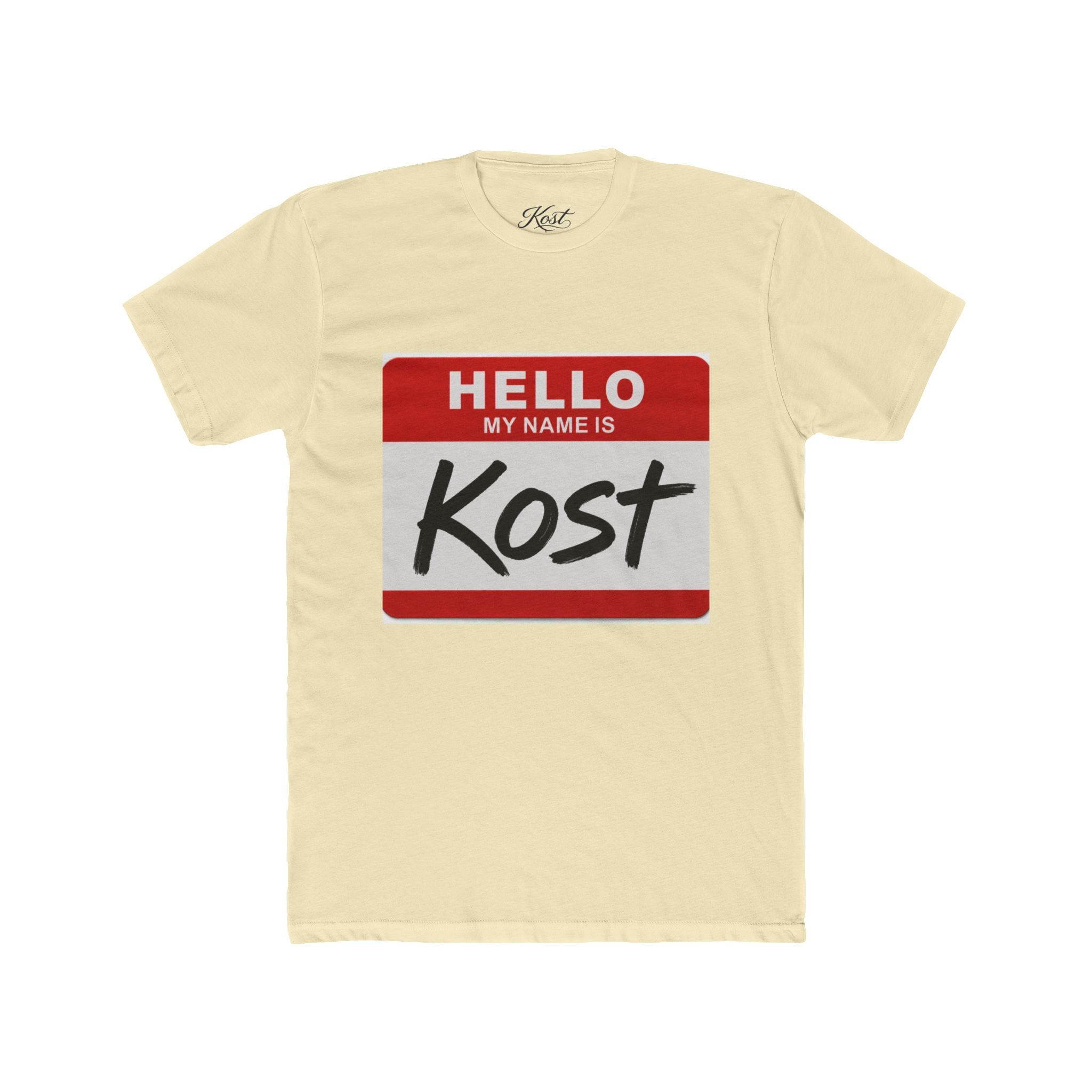 Hello My Name Is Kost T‑Shirt — Name Tag Graphic Tee