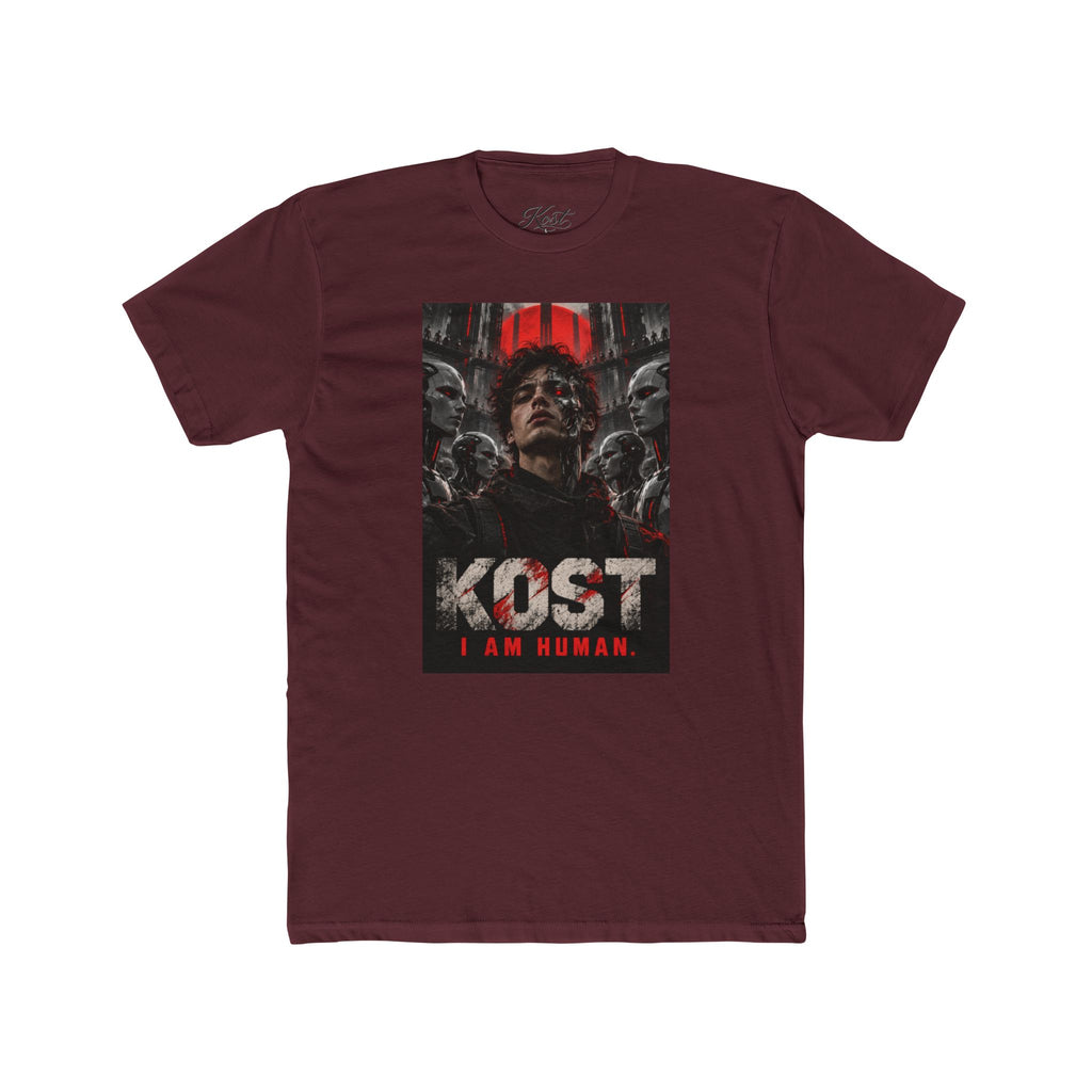 KOST "I Am Human" Graphic Tee — Dark Sci‑Fi Horror Movie Shirt
