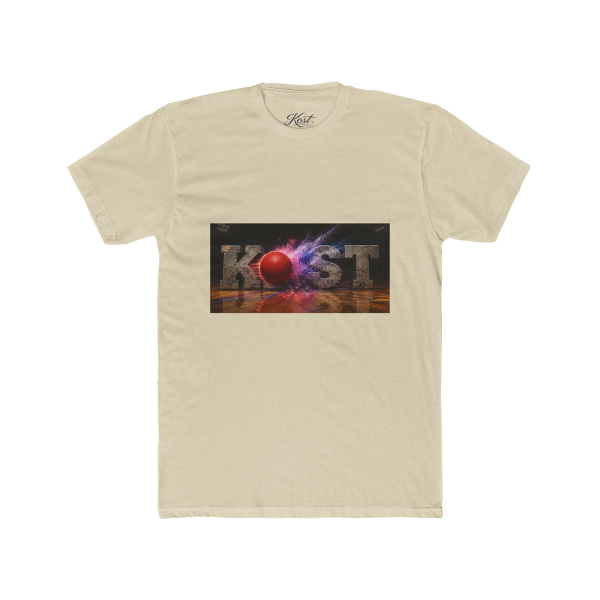 Cosmic Burst Tee — 'KOST' Retro Space Graphic T-Shirt