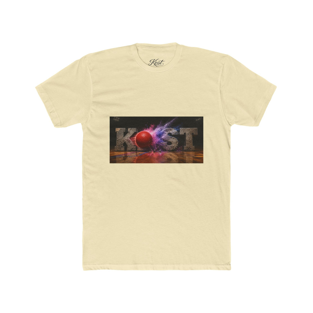 Cosmic Burst Tee — 'KOST' Retro Space Graphic T-Shirt