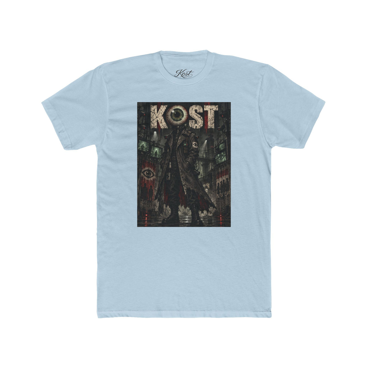 KOST Gothic Black Art Tee — Dark Vintage Band-Style Graphic T-Shirt