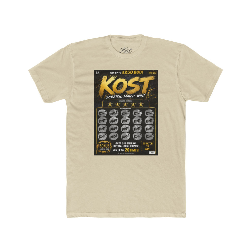 KOST Lottery Scratch-Off Tee — Vintage Game Ticket Graphic T-Shirt