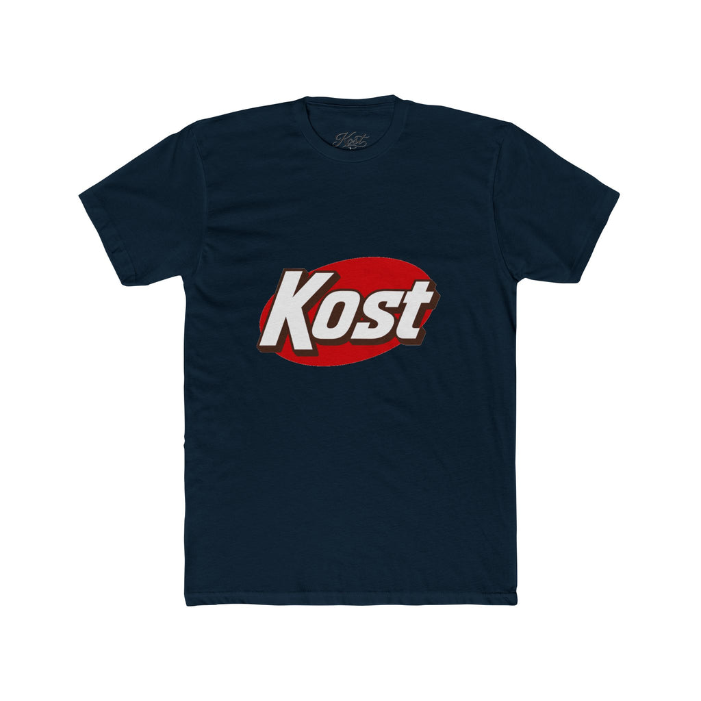 Kost Logo Tee — Retro Red Oval Graphic Cotton T‑Shirt