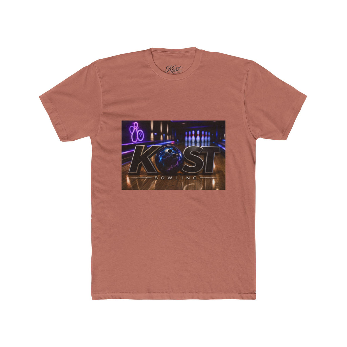 KØST Bowling Alley Photo Tee — Retro Neon Bowling Shirt