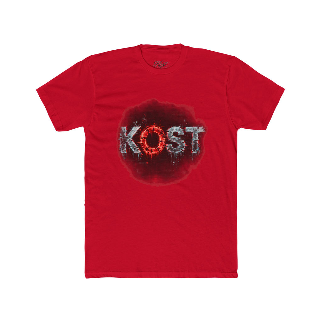 Lost Distressed Graphic Tee — 'LOST' Red & Blue Vintage Smoke Design