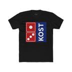 KOST Domino Logo Tee — Retro Red & Blue Graphic T-Shirt