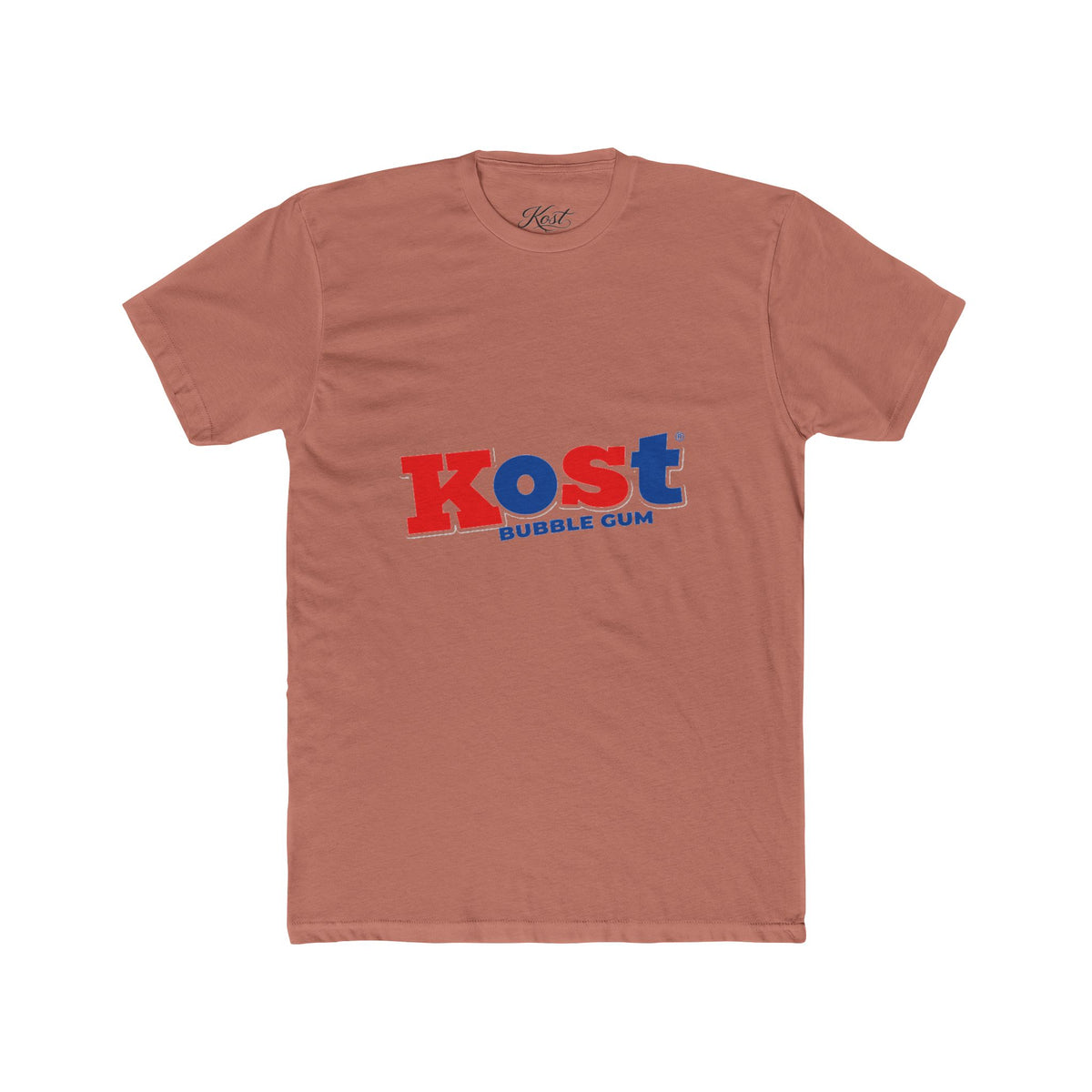 Kost Bubble Gum Graphic Tee — Retro Red & Blue Logo T‑Shirt