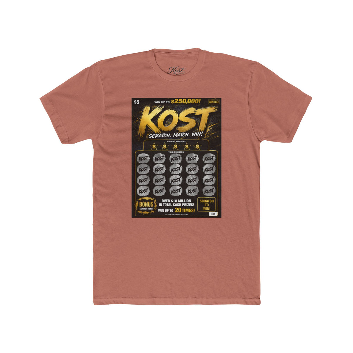 KOST Lottery Scratch-Off Tee — Vintage Game Ticket Graphic T-Shirt