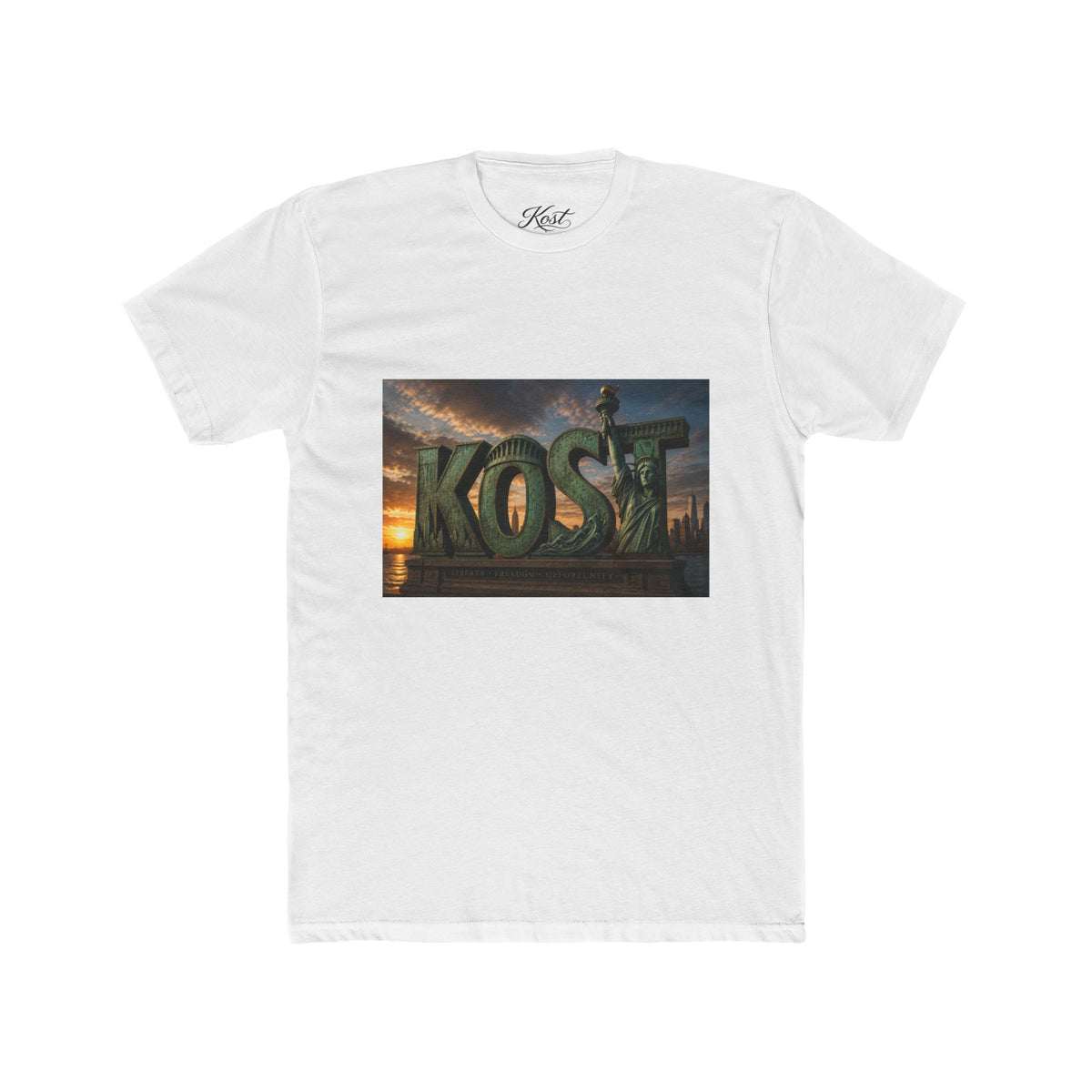 Kost Tropical Sunset T‑Shirt — Vintage Island Logo Tee