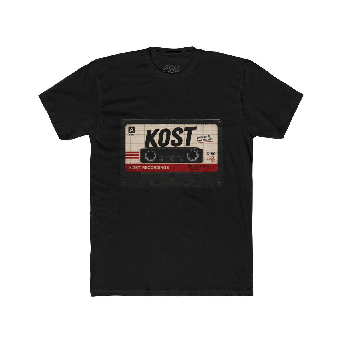 Retro Cassette Tape Tee — "KOST" Vintage Music T-Shirt