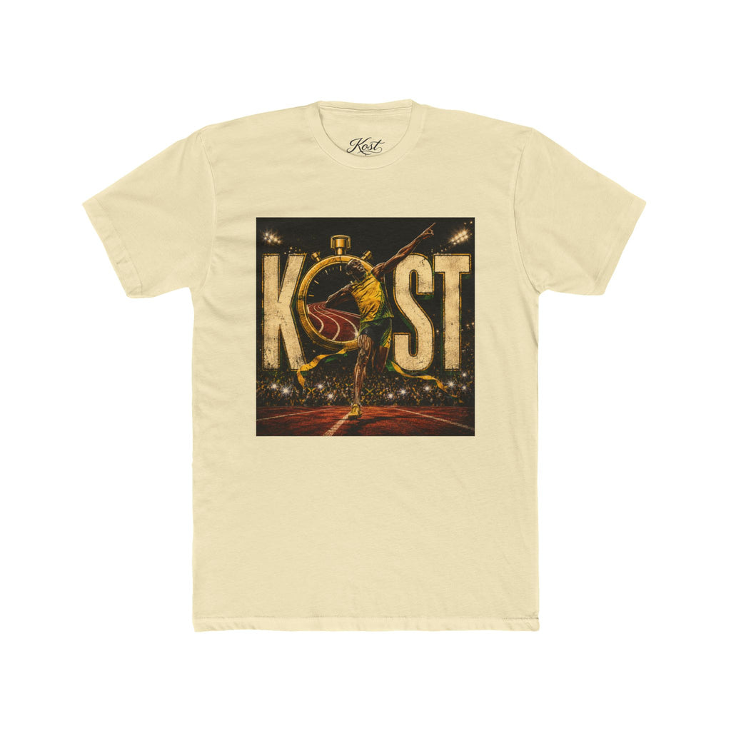 KOST Track Runner Graphic Tee — 'KOST' Stopwatch Running Design