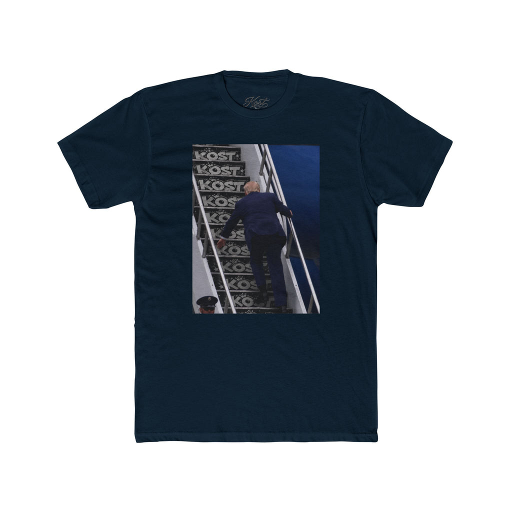 Vintage Skate Stairs Photo Tee — KOST Logo Graphic Crew Shirt