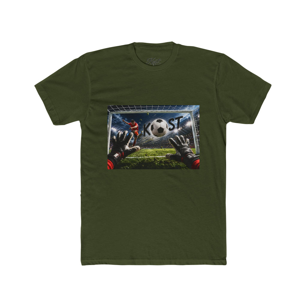 Soccer Goalkeeper Save T-Shirt — Action Soccer Scene Tee