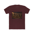 ROST Vintage Industrial Graphic Tee — Rusted Metal Letters Crew Shirt