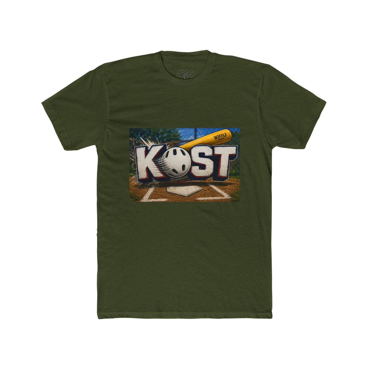 Kickball Crew Tee — "KOST" Graphic Baseball & Bat Design