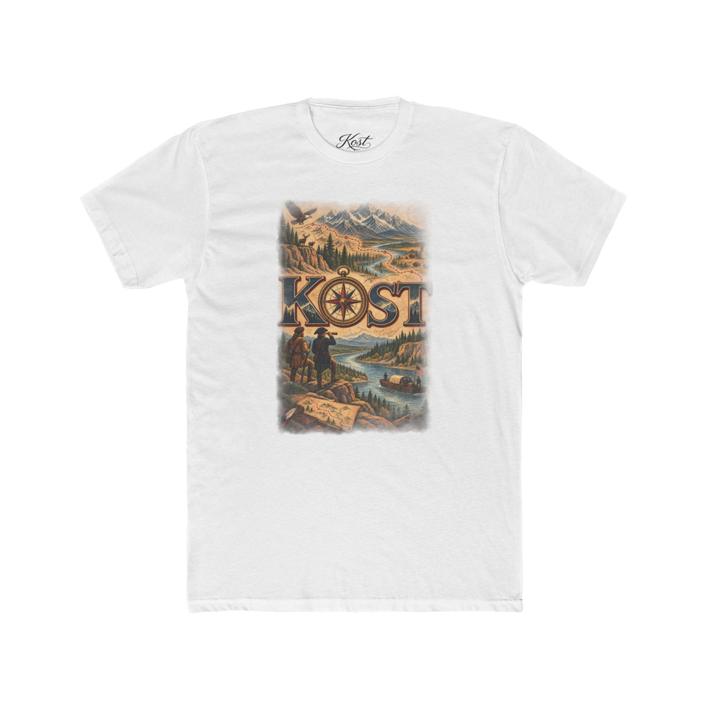 Kost Adventure Tee — Vintage Mountain River Travel Graphic T-Shirt