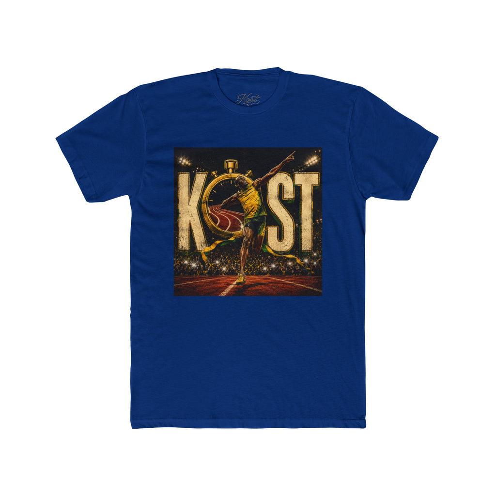 KOST Track Runner Graphic Tee — 'KOST' Stopwatch Running Design