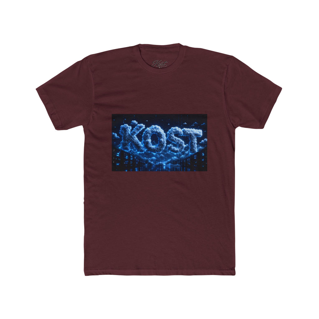 KOST Neon Bubble Logo Tee — Retro Blue Graphic T-Shirt