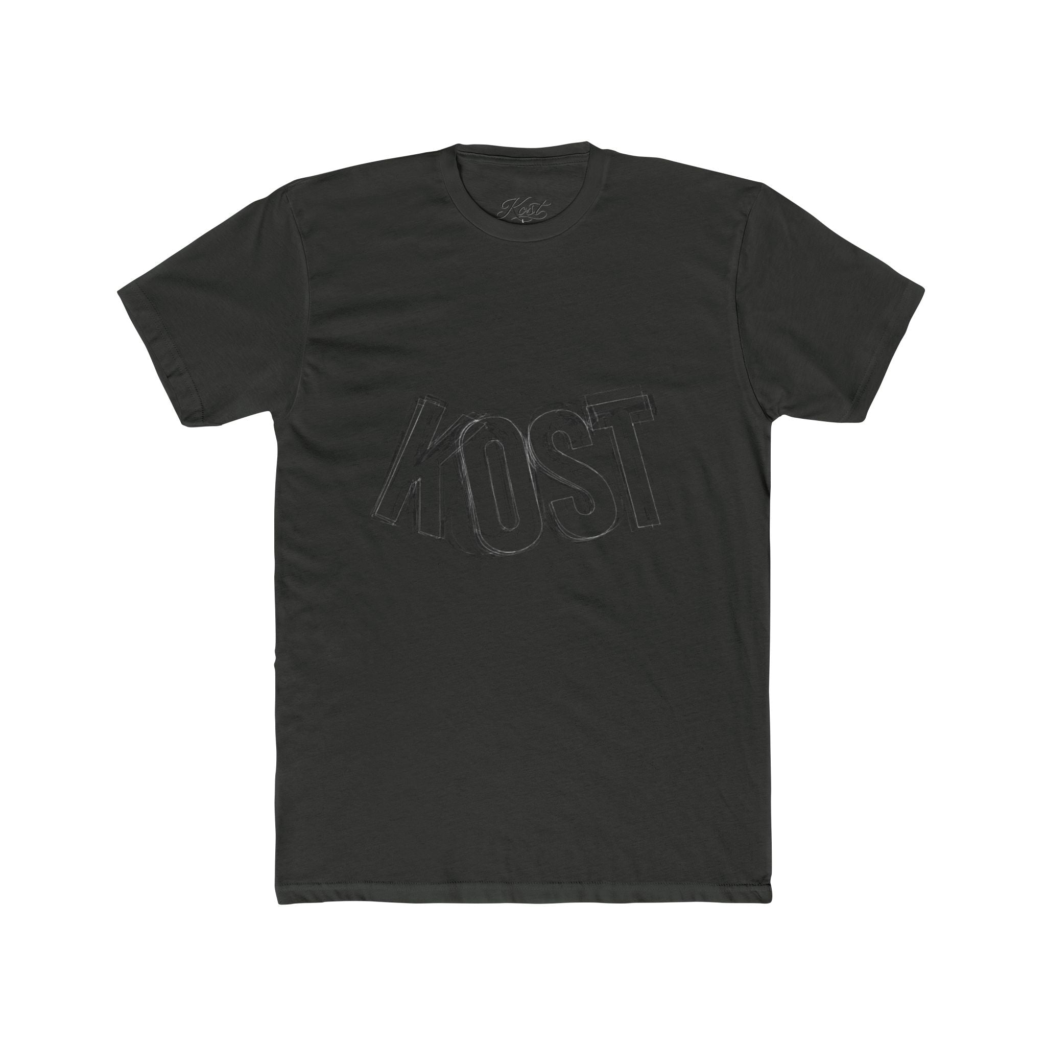 KOST Sketch Logo Tee — White Cotton Graphic T‑Shirt