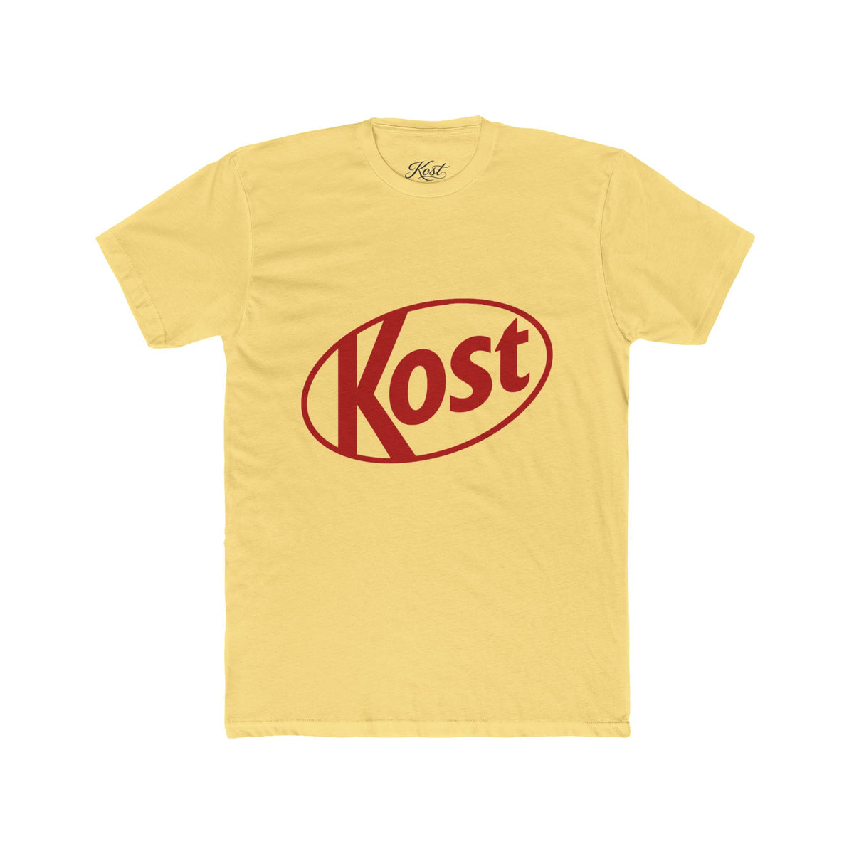Kost Logo Tee — Retro Red Graphic Crew T‑Shirt