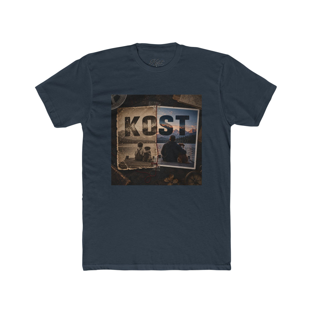 KOST Vintage Collage Tee — Retro Roadtrip Graphic T-Shirt