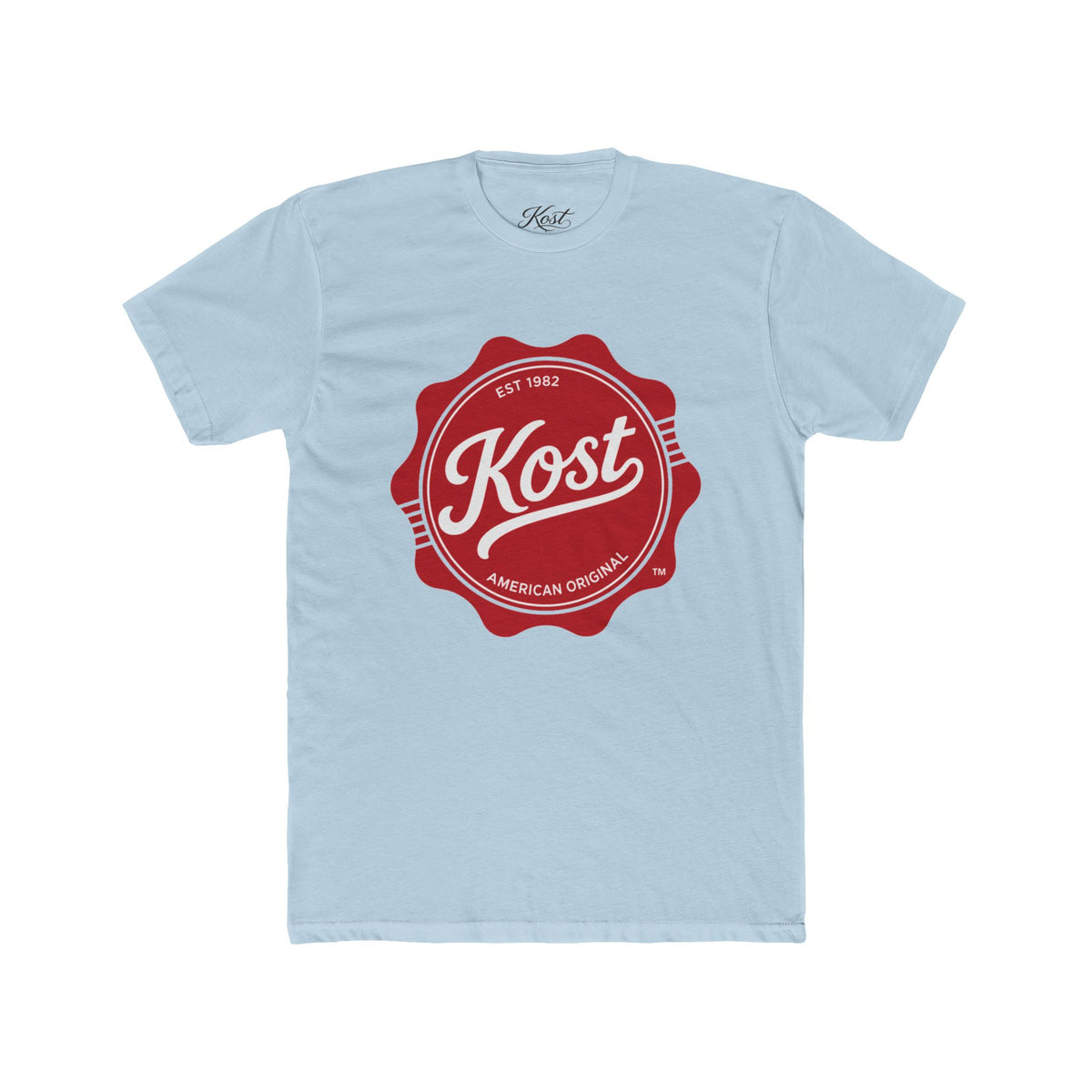 Kost Vintage Badge T‑Shirt — Retro Red Logo Crew Tee