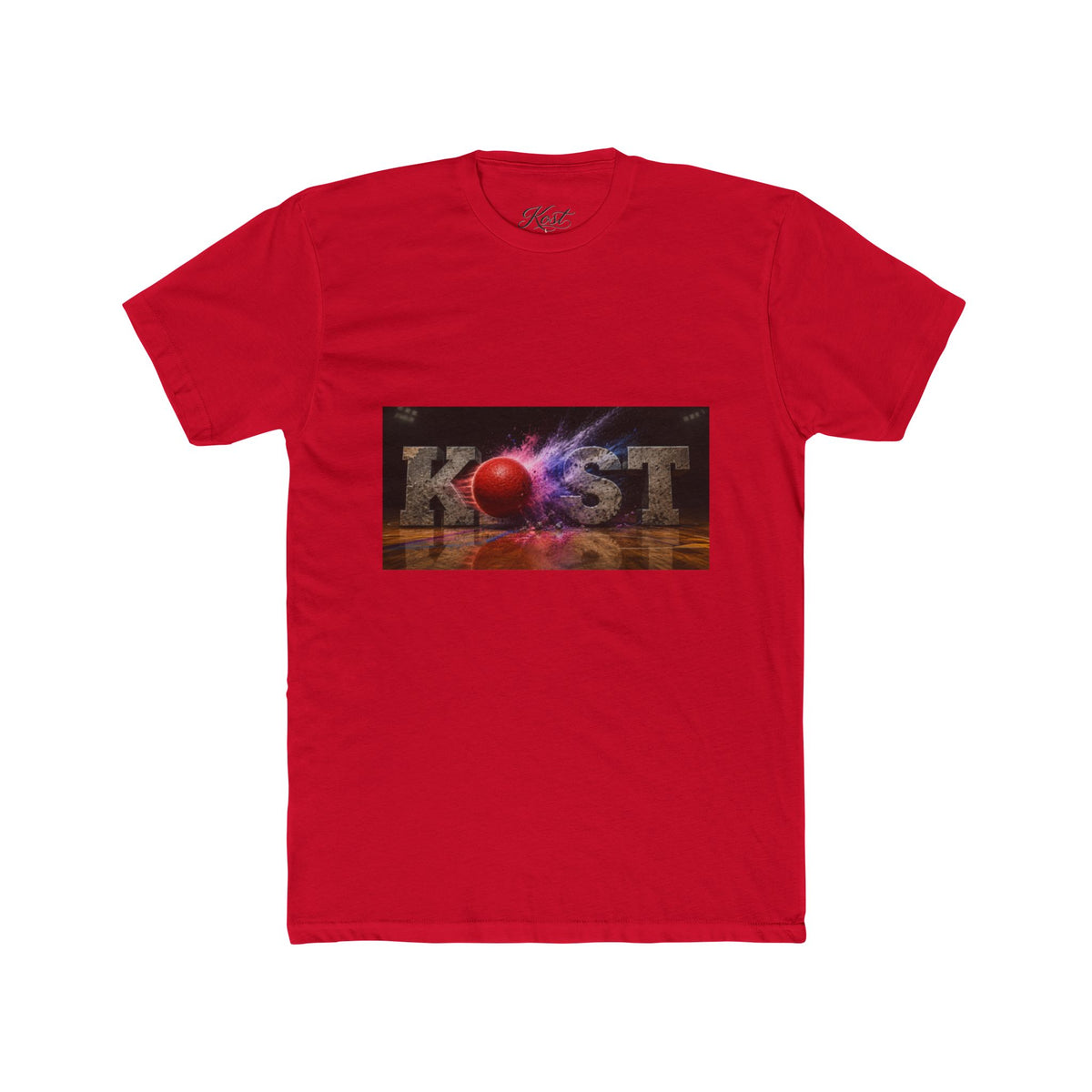 Cosmic Burst Tee — 'KOST' Retro Space Graphic T-Shirt