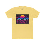 Retro Sunset "ROST" Graphic Tee — 80s Vaporwave Palm Beach T-Shirt