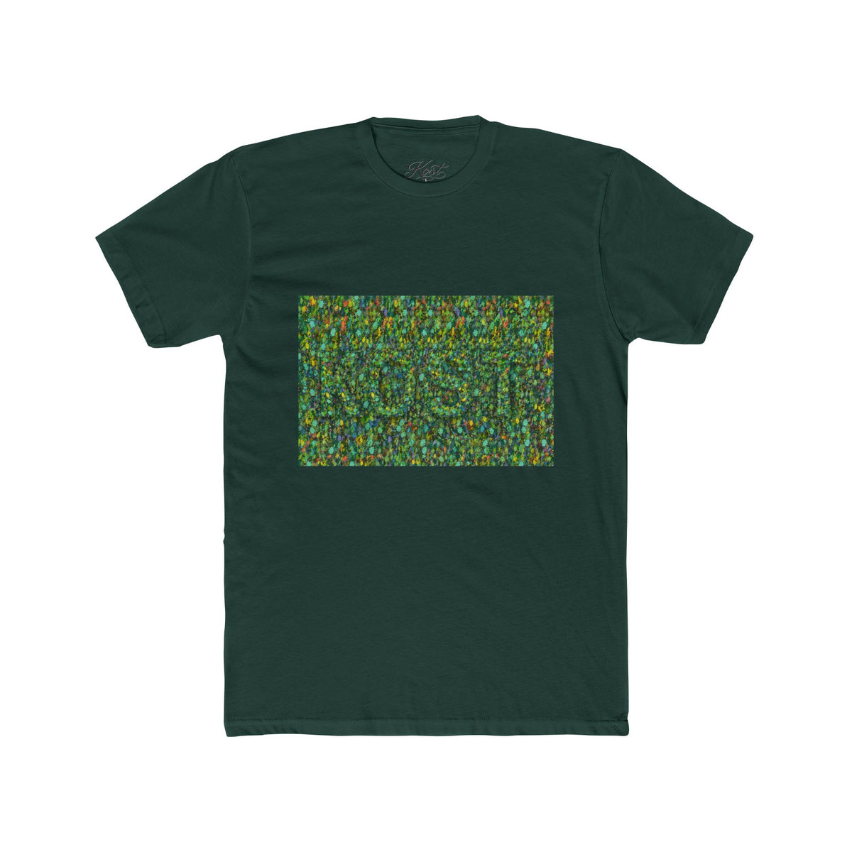 Abstract Mosaic Green Pattern T‑Shirt