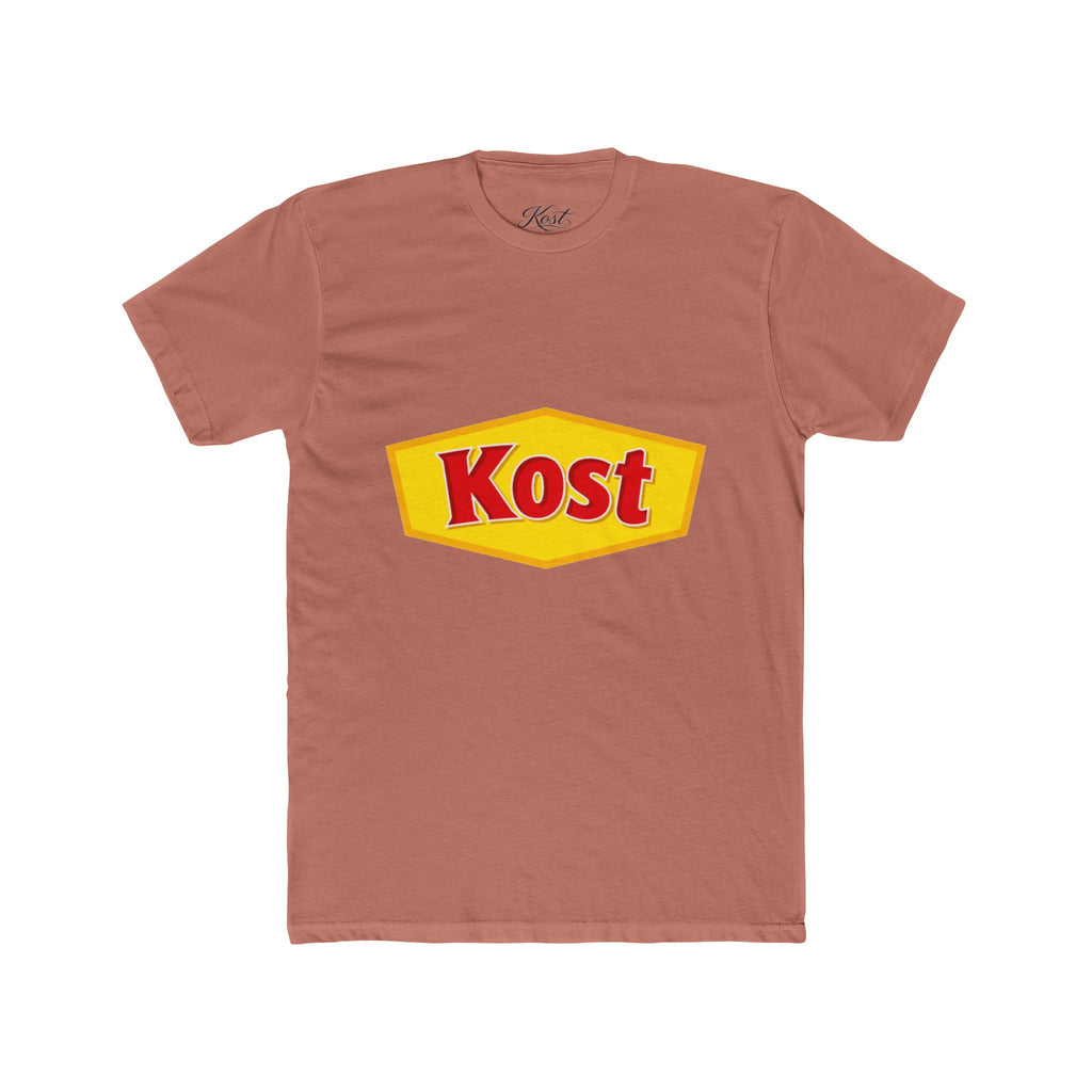 Kost Logo Tee — Retro Yellow & Red Graphic T-Shirt