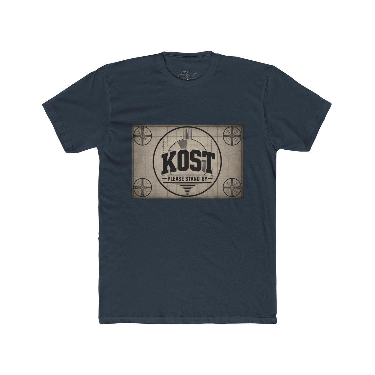 KOST Vintage Test Pattern Tee — "Please Stand By" Retro TV Graphic Shirt