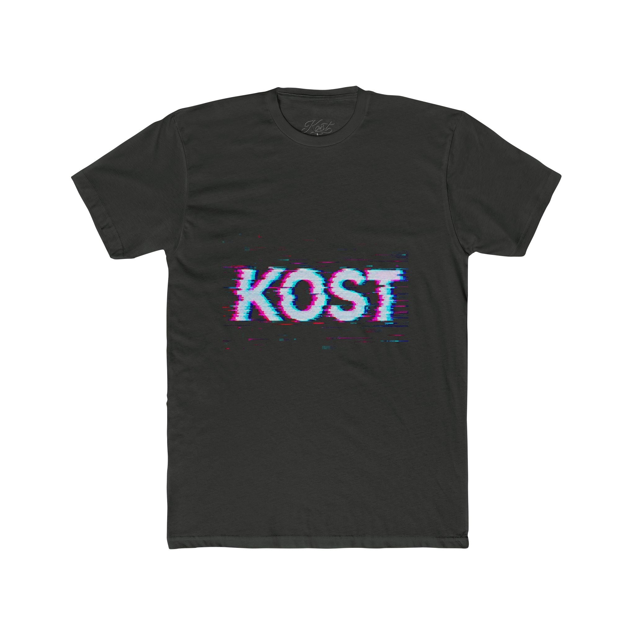 KOST Glitch Graphic Tee — Retro Vaporwave Logo T-Shirt