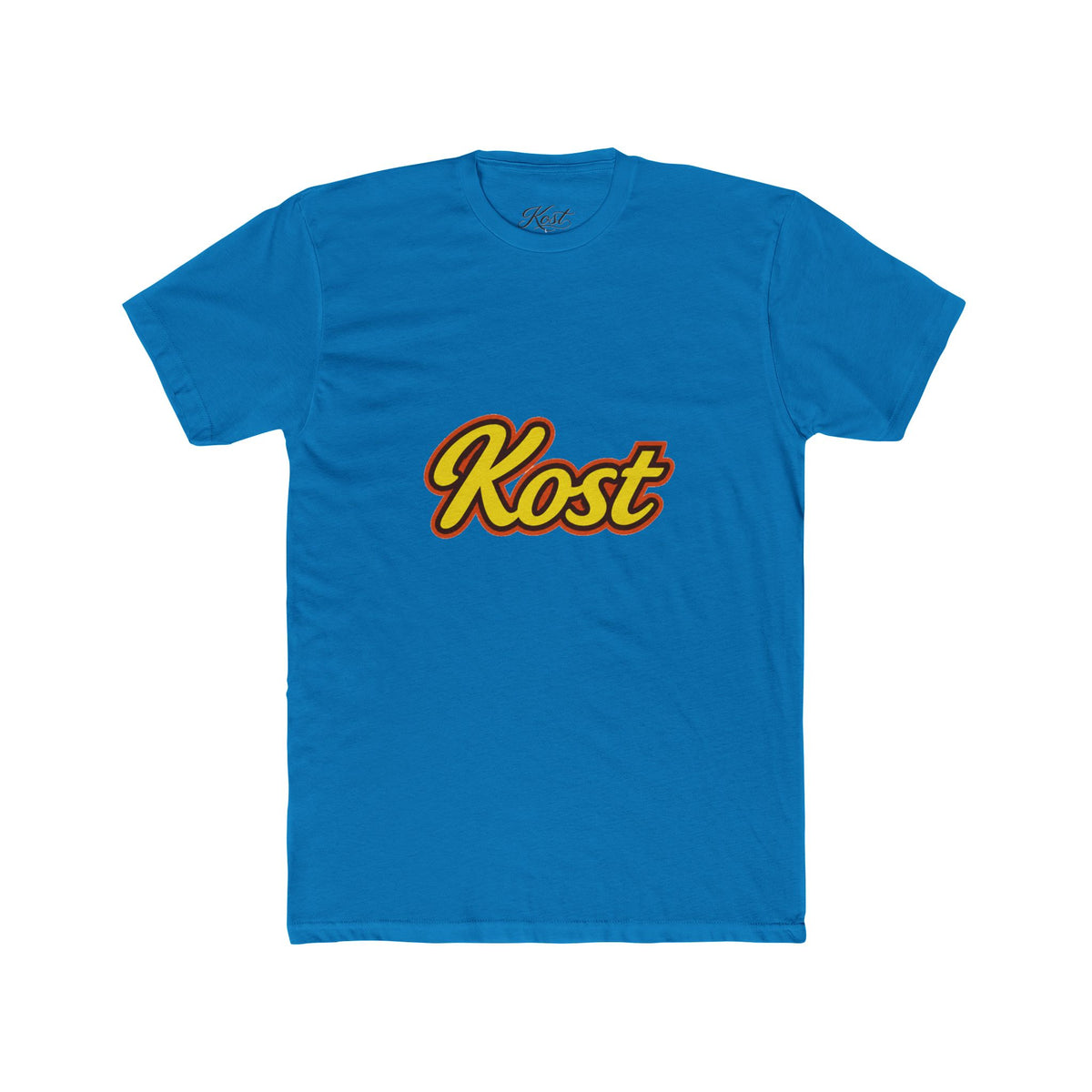 Kost Script T-Shirt — Retro Yellow & Red Logo Tee
