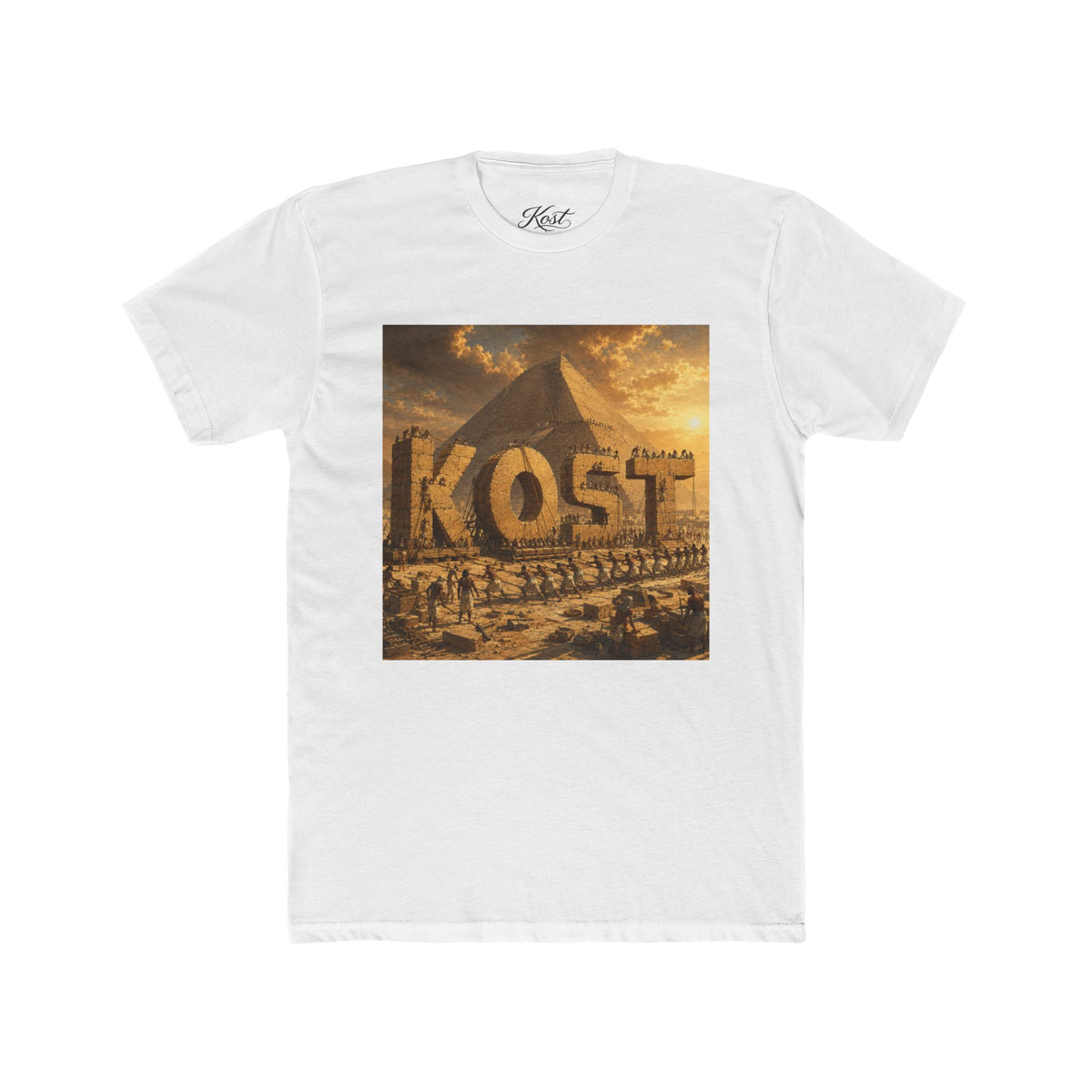 Egyptian Pyramid Graphic Tee - 'KOST' Vintage Desert Scene