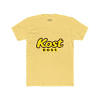 Kost Logo Tee — Retro Yellow Script Graphic T-Shirt
