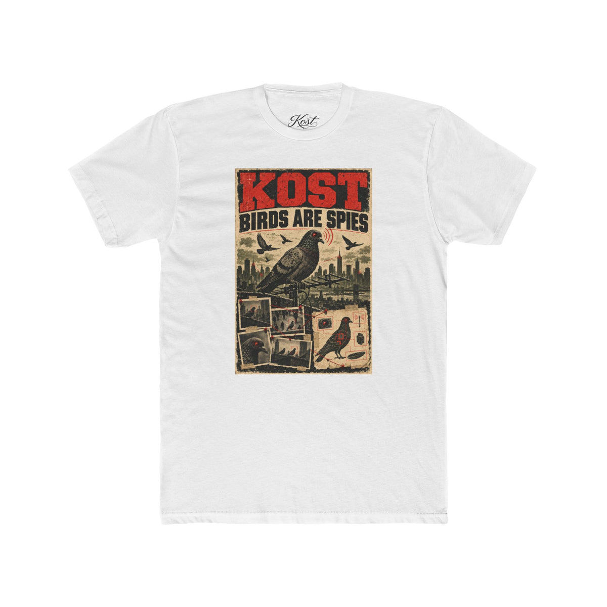 T-Shirt — KOST “Birds Are Spies” Vintage Propaganda Graphic Tee