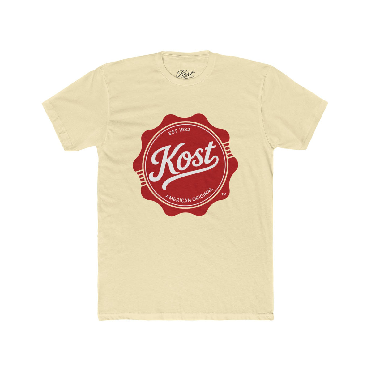 Kost Vintage Badge T‑Shirt — Retro Red Logo Crew Tee
