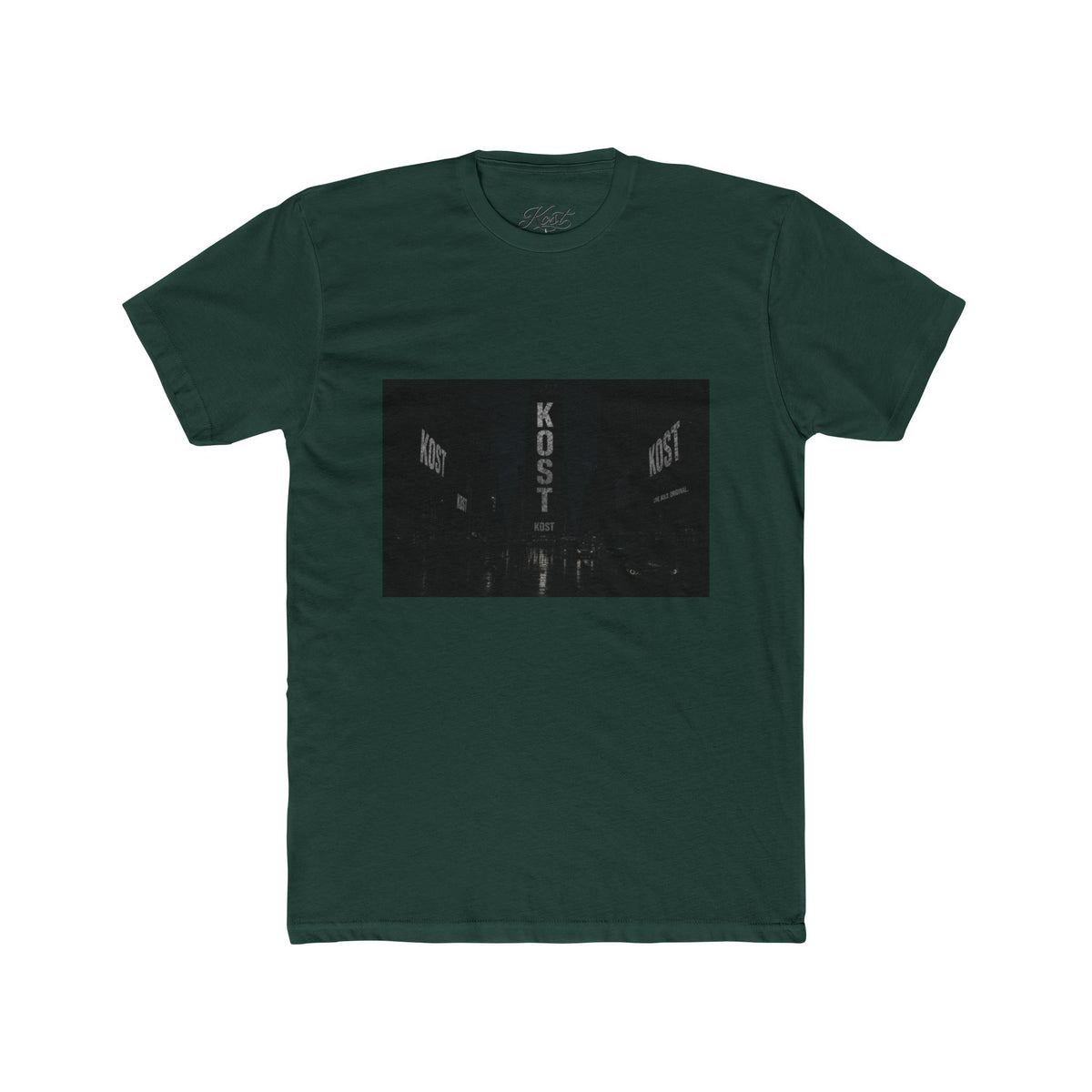 KOST Neon Sign Photo Tee — Vintage Urban Night Streetwear T-Shirt