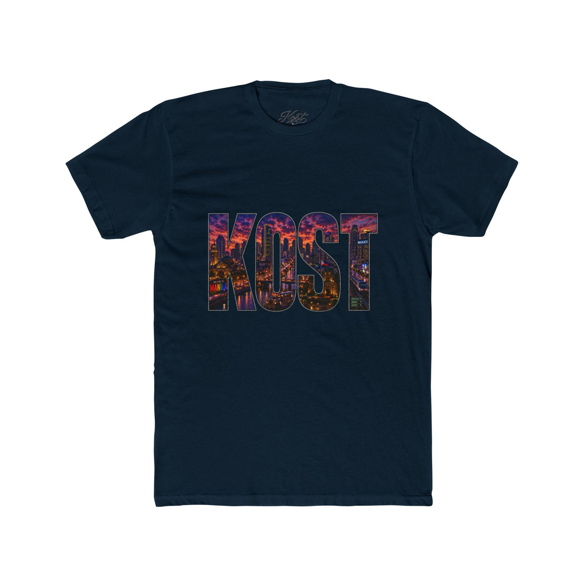 KOST Cityscape Graphic Tee — Bold Lettering Urban Skyline T-Shirt