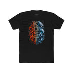 Crew Tee - 'KOSU' Red & Blue Grunge Wave Graphic