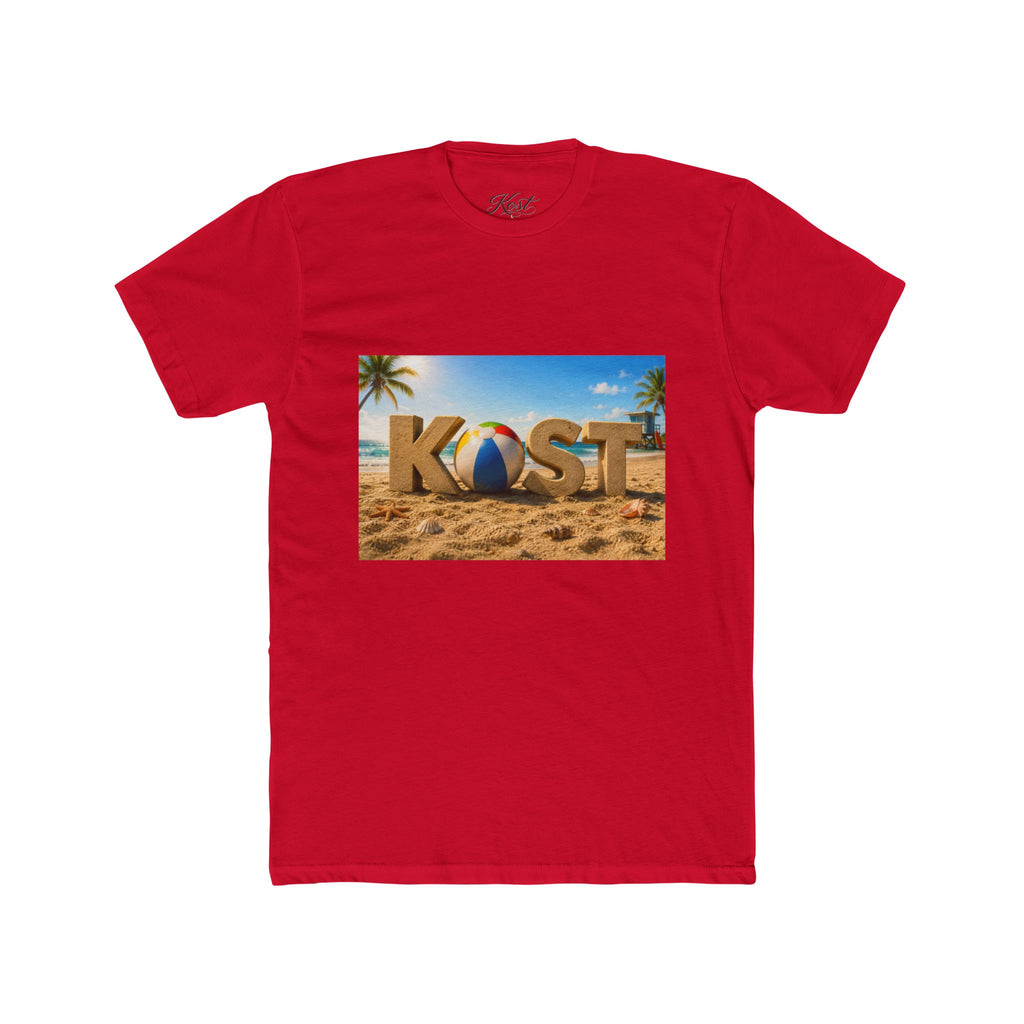 Coastal Beach Tee — 'KOST' Sand & Surf Graphic T-Shirt