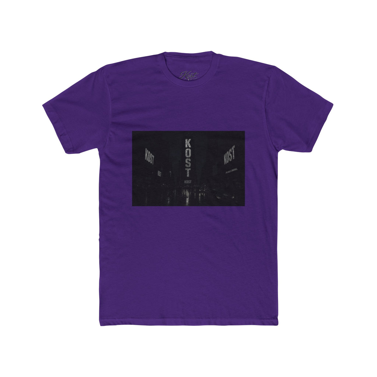 KOST Neon Sign Photo Tee — Vintage Urban Night Streetwear T-Shirt