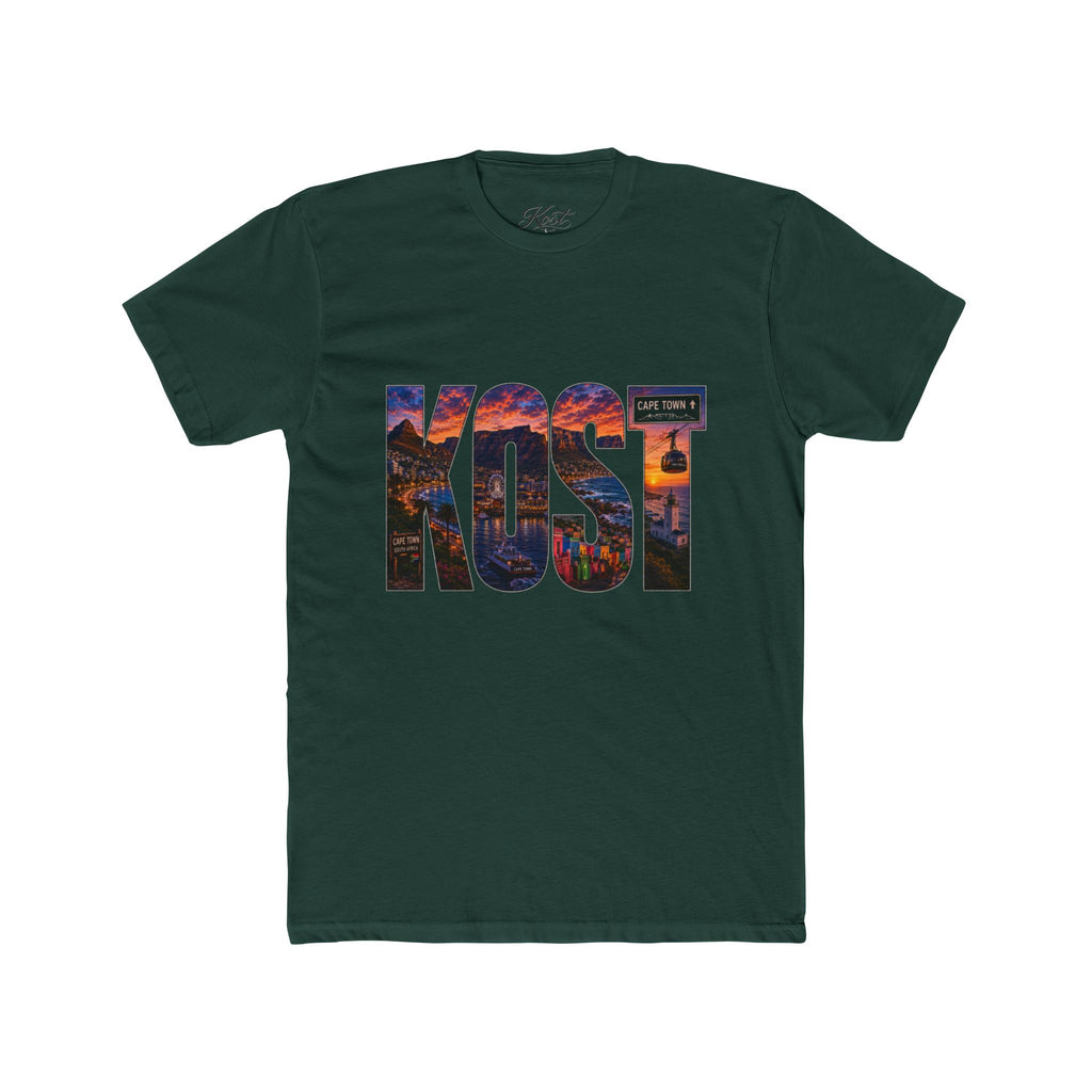KOST Cityscape Tee — Sunset Photo Lettering Graphic T‑Shirt