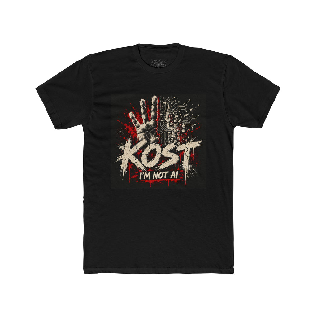 T-Shirt — KOST "I'm Not Al" Graphic Tee (Handprint Horror Design)